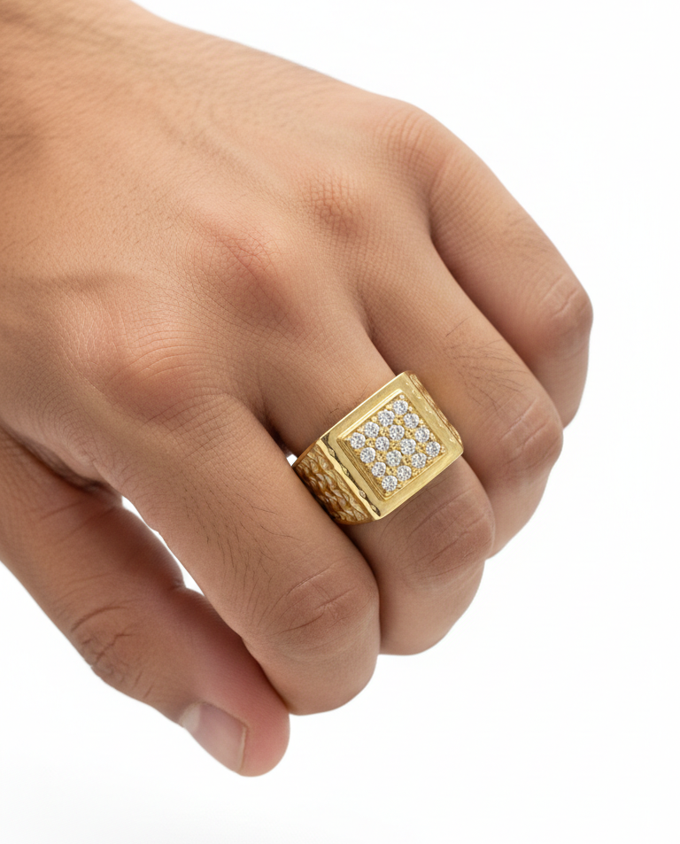 Golden Love: Men's Secret Classic Promise Ring