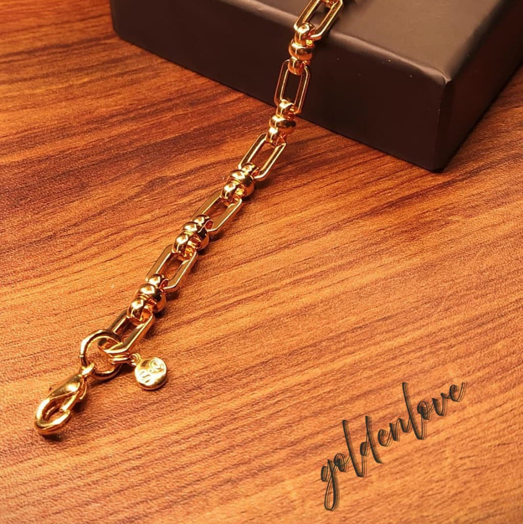 GL: Premium 18k Gold-Plated Cuff Bracelet For Girls