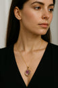 GL: 18k Gold-Plated Resin Floral Pendant Necklace for Women