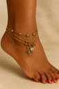 GL: 18k Gold-Plated Butterfly Charm Anklet for Women