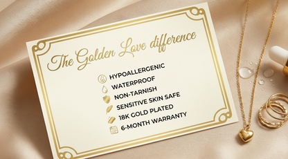 Golden Love: Love Drop Earrings |Anti-tarnish