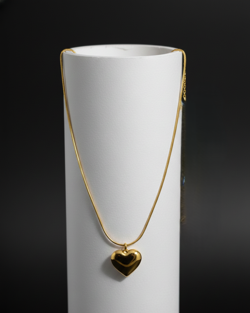 Golden Love Heart Pendant |  Best anti-tarnish jewellery |  For special moments
