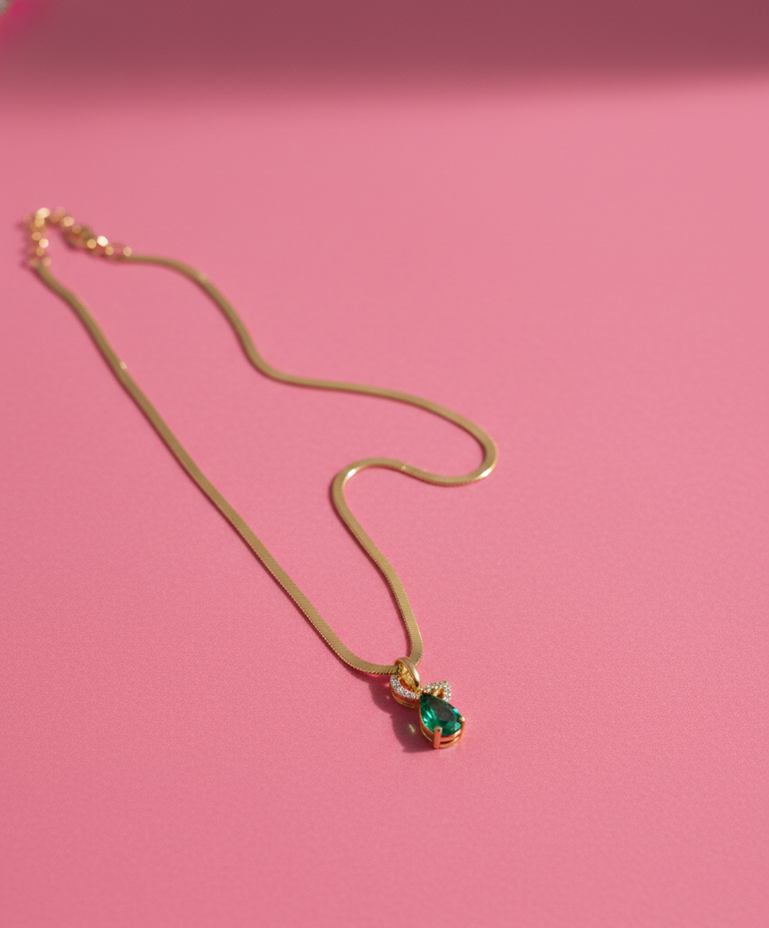 Golden Love: Sleek Gold Flat Link Jewellery Combo | Couple jewellery