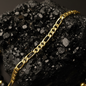 GL: Men's Premium 18K Gold Plated Figaro Chain Bracelet