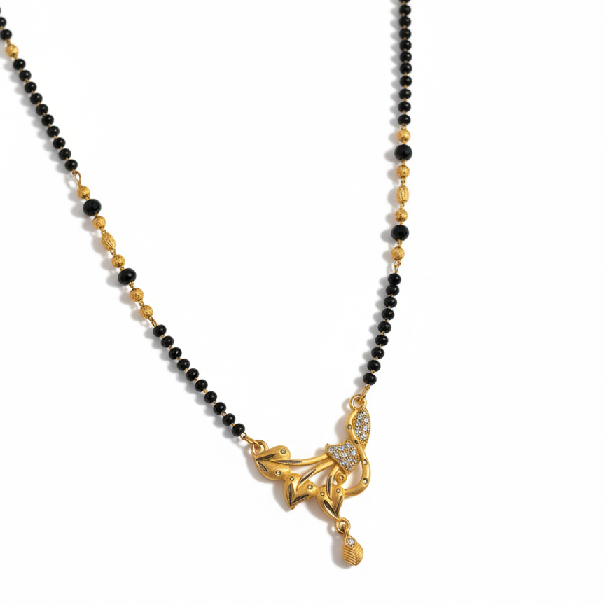 GL: Modern Gold-Plated Mangal Sutra Pendant for Women
