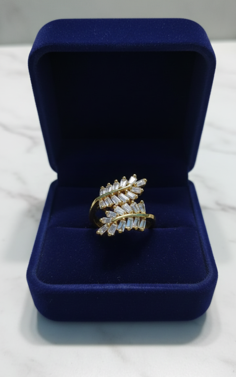 GL: Gold Plated Ethnic Cocktail Ring
