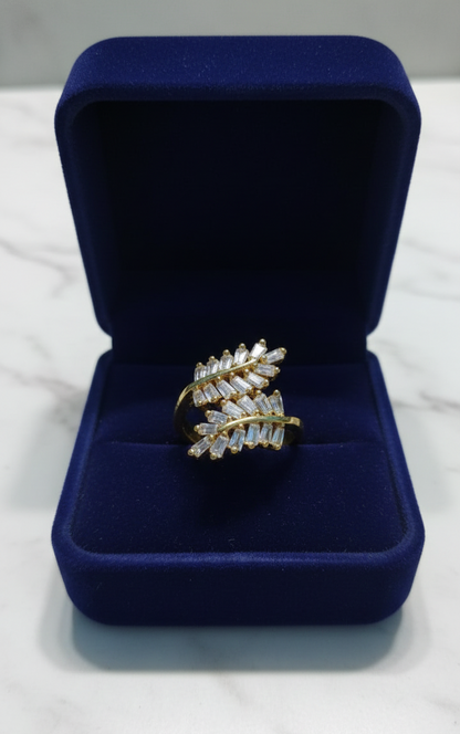 GL: Gold Plated Ethnic Cocktail Ring
