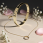 Golden love : Gold Ring Pendent Chain and Bracelet |Couple jewellery