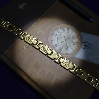 GL: Men's bracelet - Real 18K Gold Plated OM Bracelet