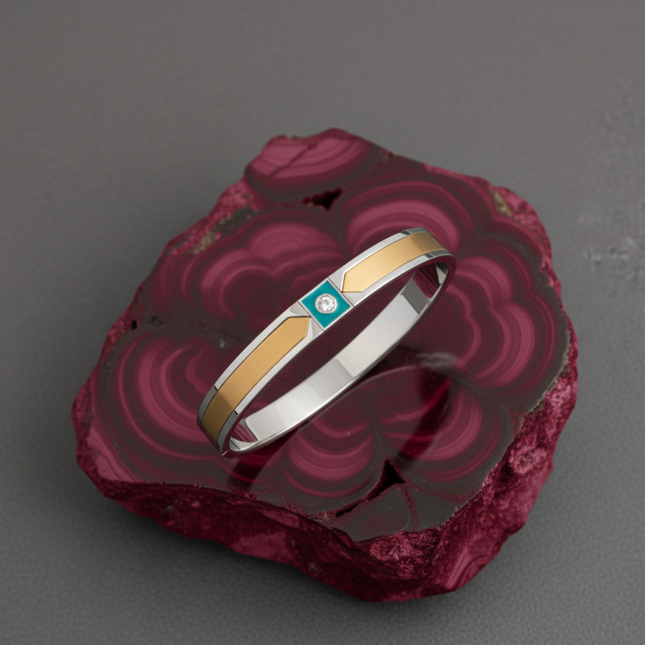 Durable Men's Gold & Silver plated Bracelet(6-month warranty)