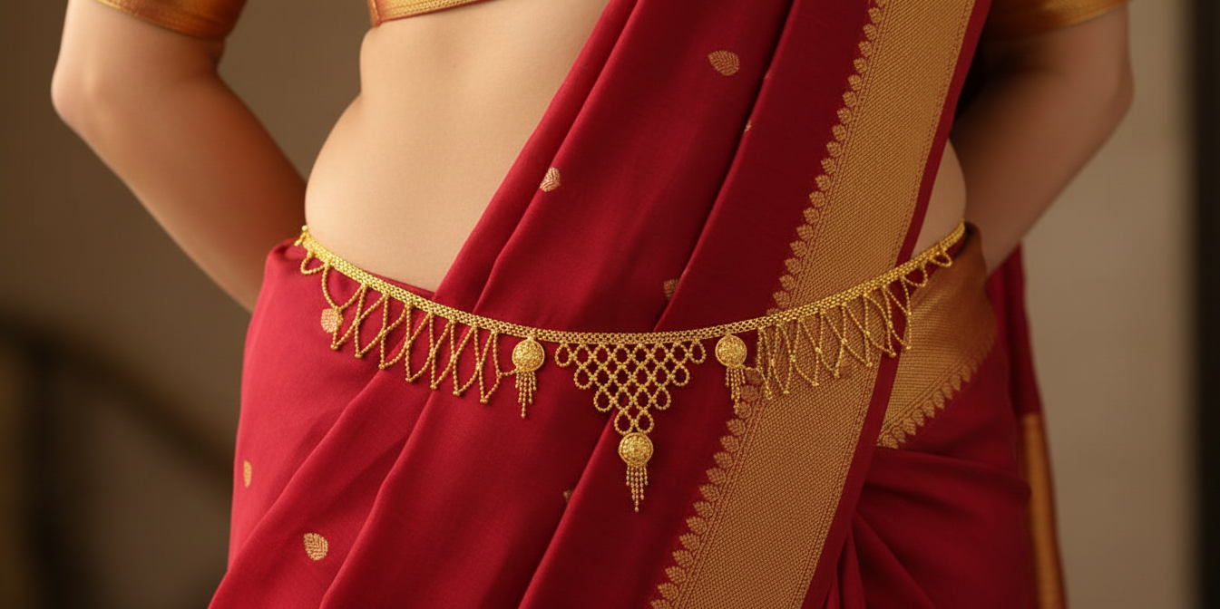 GL: Adjustable South Indian Style Belly Chain-Waist