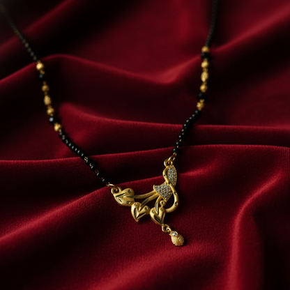 GL: Modern Gold-Plated Mangal Sutra Pendant for Women