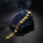 GL: Men's Gold-Plated Om Link Bracelet-Devine jewellery
