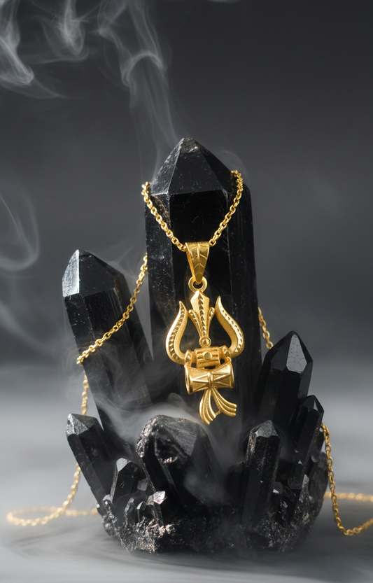 GL: Trishul with damru Pendant Chain for Men
