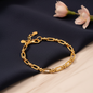 GL: Premium 18k Gold-Plated Cuff Bracelet For Girls