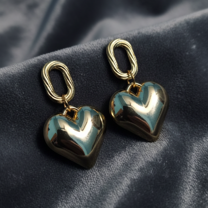 GL: Korean Heart Drop Earrings for women
