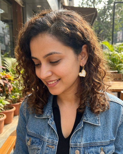 GL: Gold Heart Drop Earrings for Women