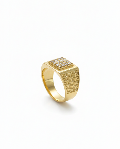 Golden Love: Men's Secret Classic Promise Ring