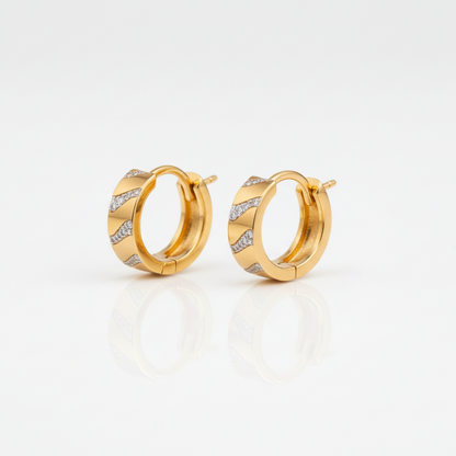 GL: Korean Style 18k Gold-Plated  Hoop Earrings for woman's