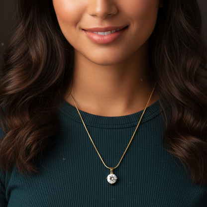 Royal Solitaire Necklace - Valentine Special Gift