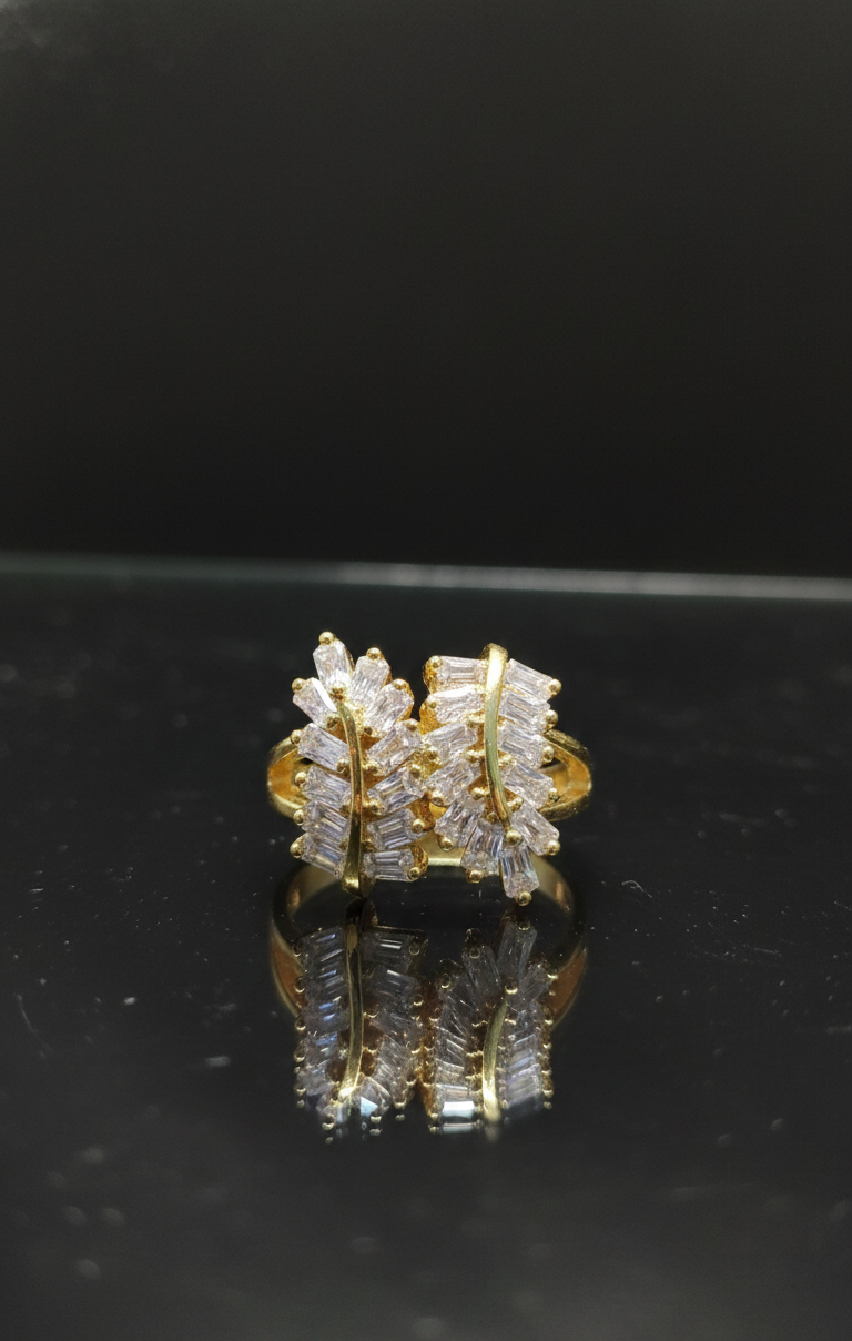 GL: Gold Plated Ethnic Cocktail Ring