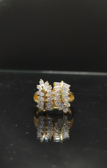 GL: Gold Plated Ethnic Cocktail Ring