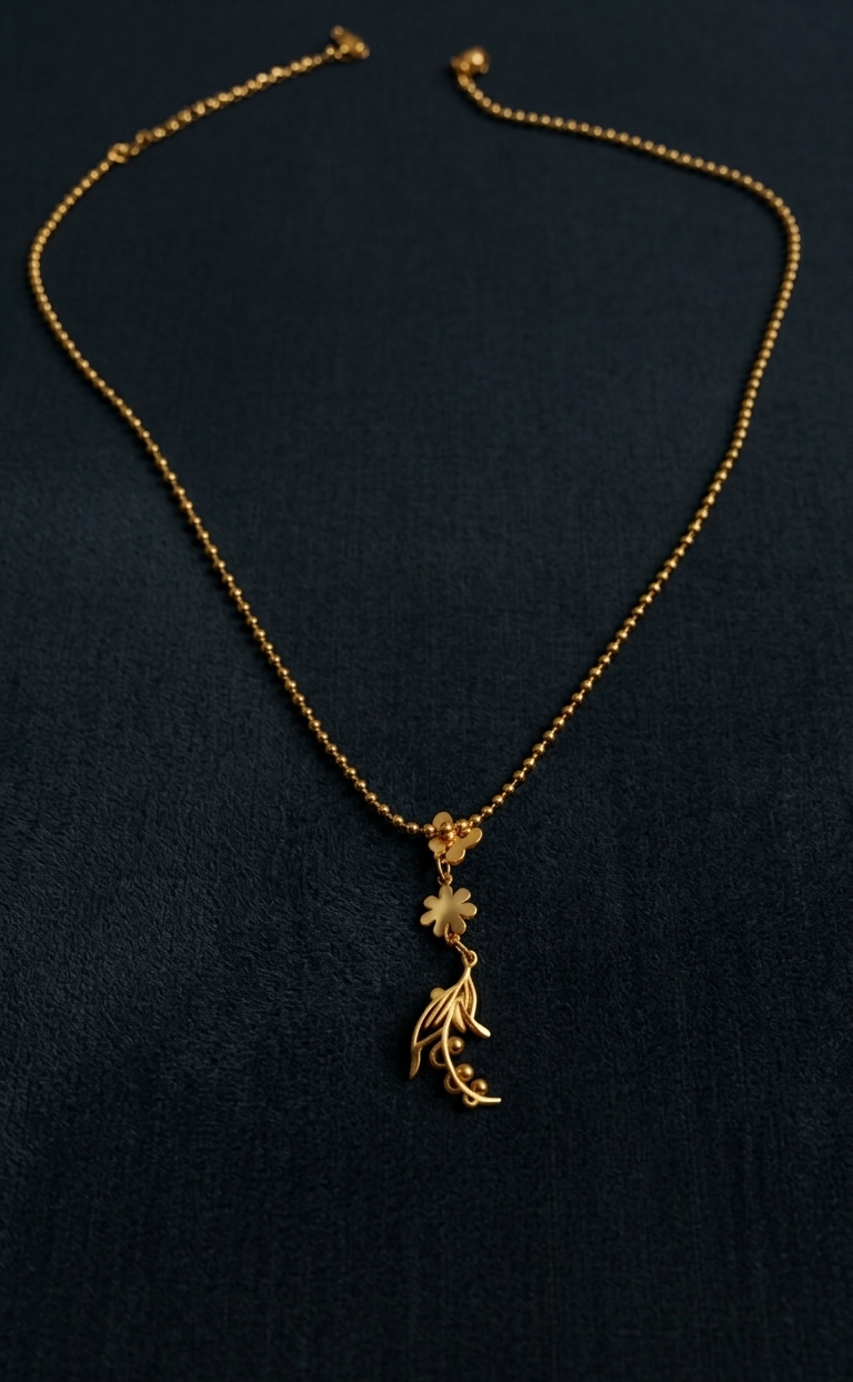 Handcrafted 18K Gold Plated Floral Vine Pendant Necklace |Trending pendent