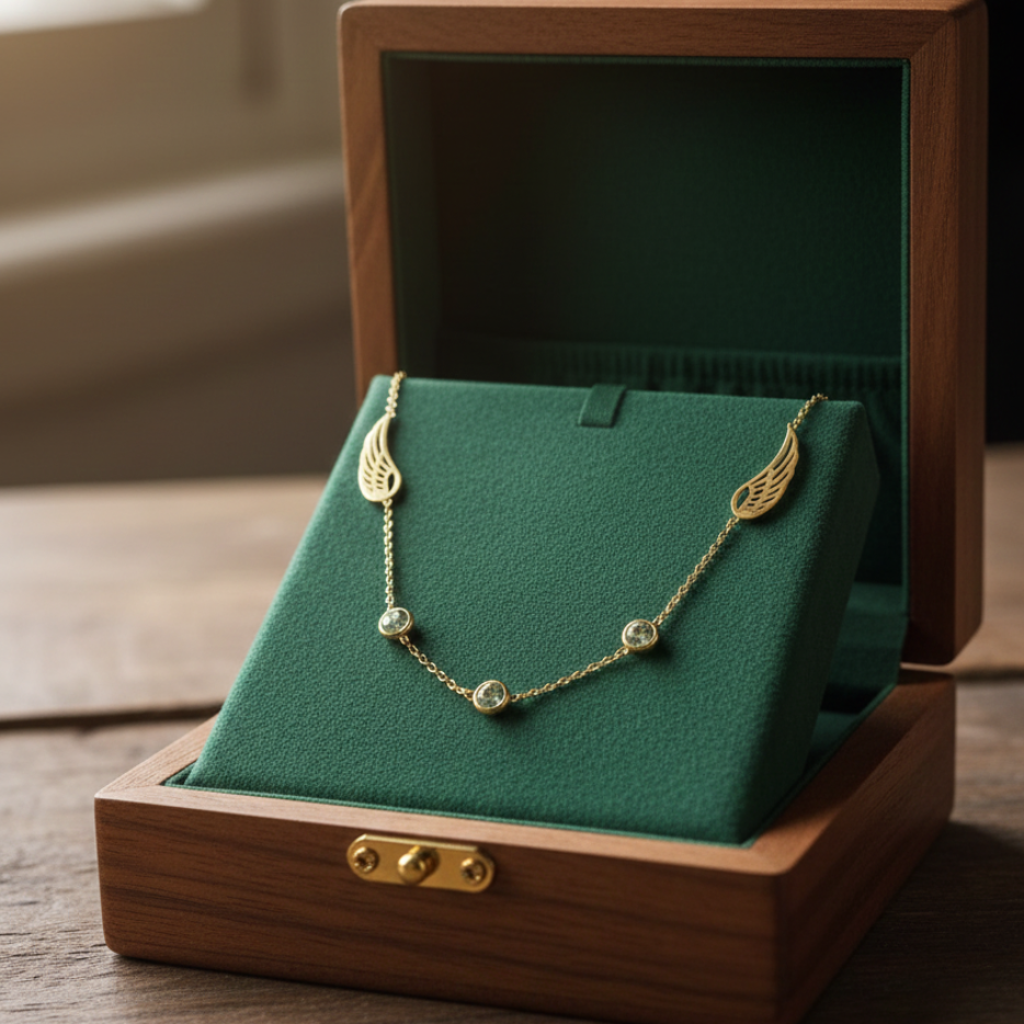 GL: 18k Gold-Plated Leaf Accent Necklace for Women