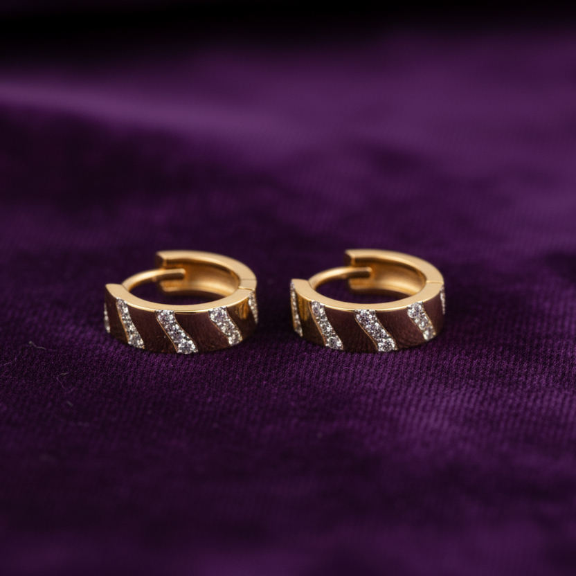 GL: Korean Style 18k Gold-Plated  Hoop Earrings for woman's