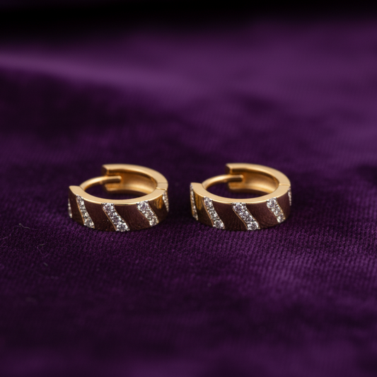 GL: Korean Style 18k Gold-Plated  Hoop Earrings for woman's