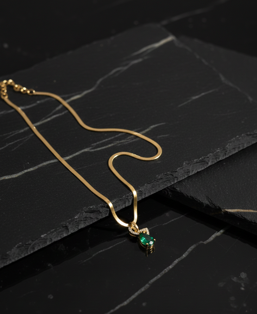 Golden Love: Sleek Gold Flat Link Jewellery Combo | Couple jewellery