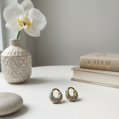 GL: Anti-Tarnish Pave Earrings for Women