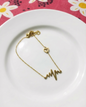 GL: Gold Heartbeat Charm Bracelet for Women