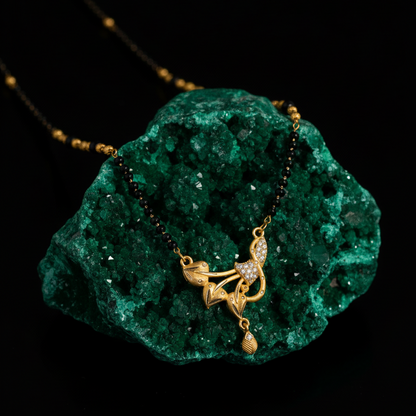 GL: Modern Gold-Plated Mangal Sutra Pendant for Women