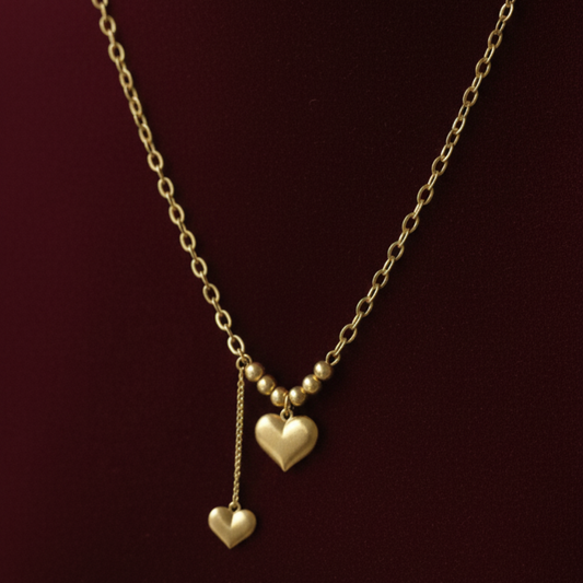 GL: Anti-tarnish Heart Lariat Necklace for women