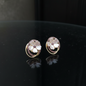Golden Love: Korean Pink Pearl Floral Stud Earrings |Korean earrings