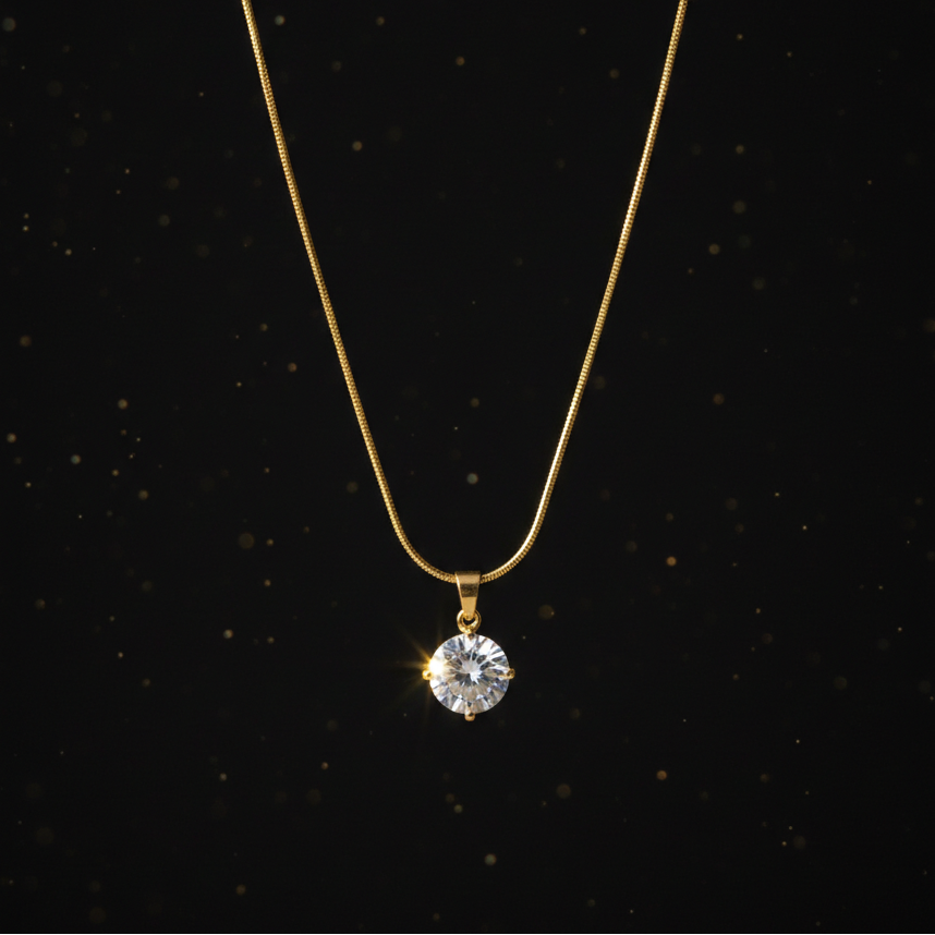 Royal Solitaire Necklace - Valentine Special Gift