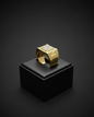 Golden Love: Men's Bold Textured Promise Ring