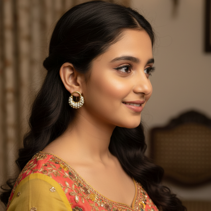 GL: Anti-Tarnish Pave Earrings for Women