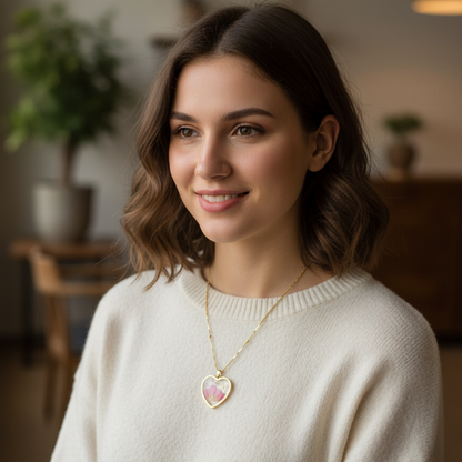 GL: Handmade Resin love Rose Pendant For Women