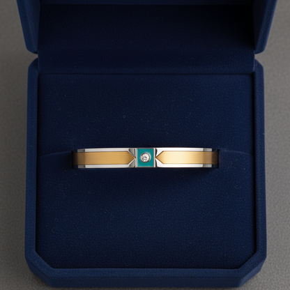 Durable Men's Gold & Silver plated Bracelet(6-month warranty)