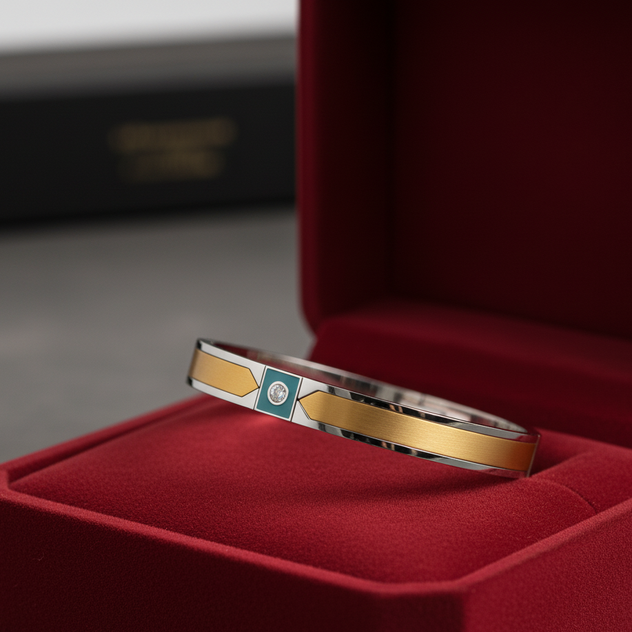 Durable Men's Gold & Silver plated Bracelet(6-month warranty)