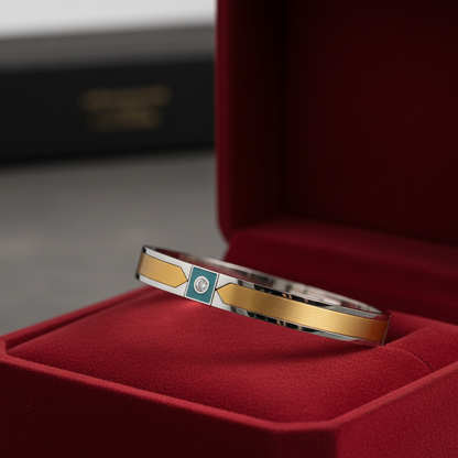 Durable Men's Gold & Silver plated Bracelet(6-month warranty)