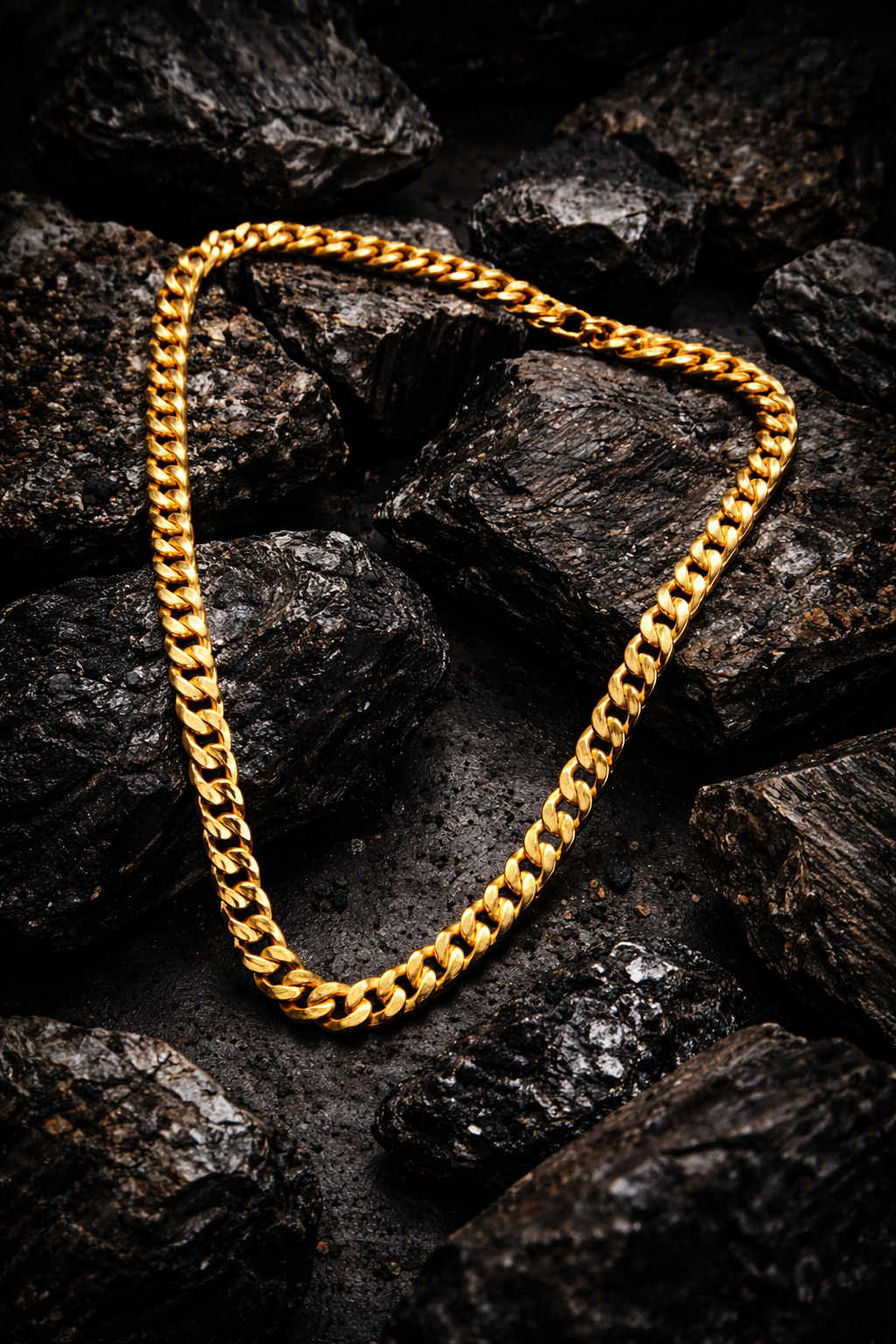 Men’s 18K Gold Plated Chain – Premium Cuban Link