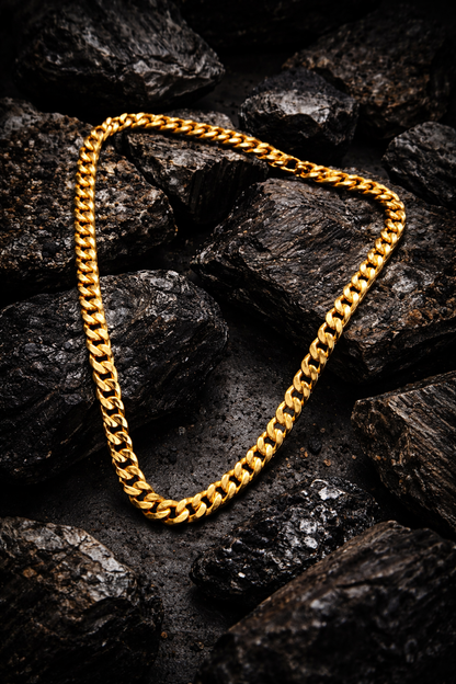 Men’s 18K Gold Plated Chain – Premium Cuban Link