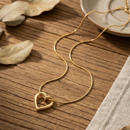 Buy Valentine's Day Jewellery Gifts for Her at Best Price| Golden Love Jewellery: Love Snake Chain Pendant | Anti-tarnish pendent