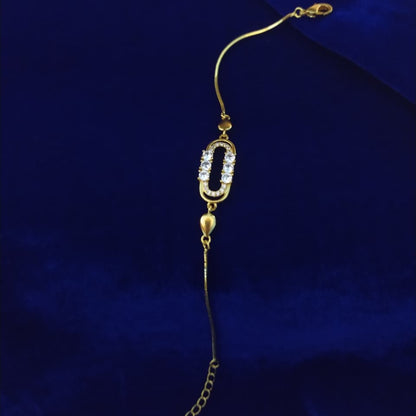 GL: Golden Love Stylish Anti-Tarnish CZ Bracelet