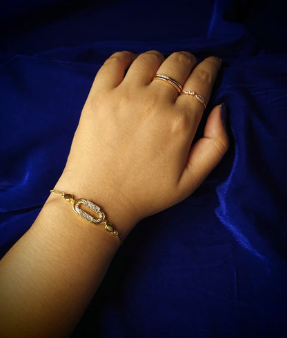 GL: Golden Love Stylish Anti-Tarnish CZ Bracelet