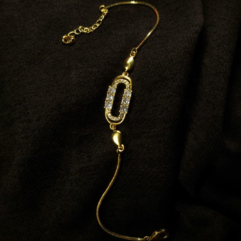 GL: Golden Love Stylish Anti-Tarnish CZ Bracelet