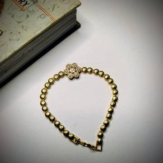 GL: Premium Anti-Tarnish CZ Stone Flower Bracelet for Women